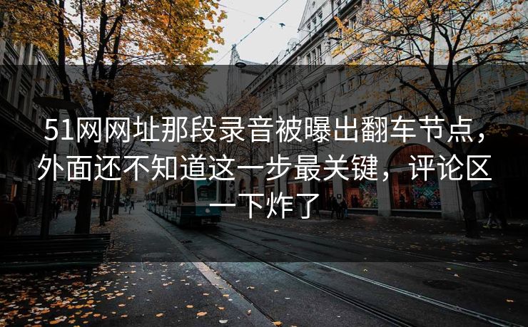 51网网址那段录音被曝出翻车节点,外面还不知道这一步最关键,评论区一下炸了 51网网址那段录音被曝出翻车节点,外面还不知道这一步最关键,评论区一下炸了